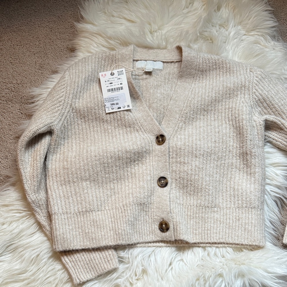 Zara Kids Cream Knit Cardigan